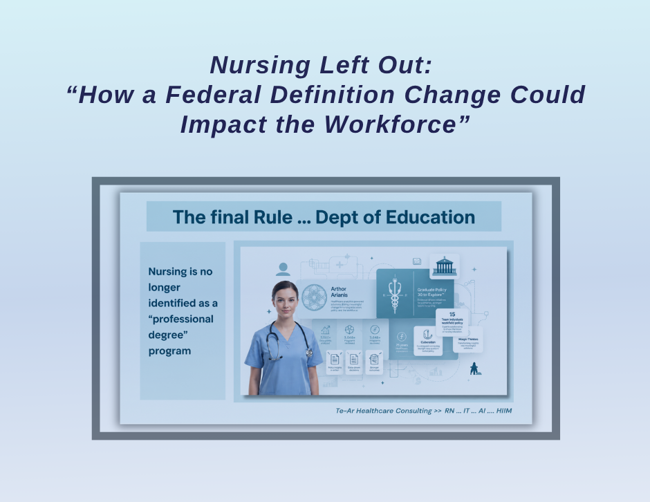 Nursing Left Out: How a Federal Definition Change Could Impact the Workforce